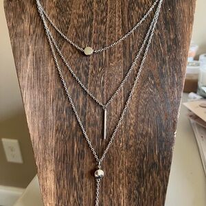Elegant Silver Layered Necklace